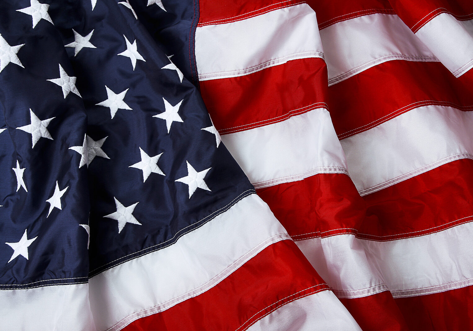 American flag background - shot and lit in studio